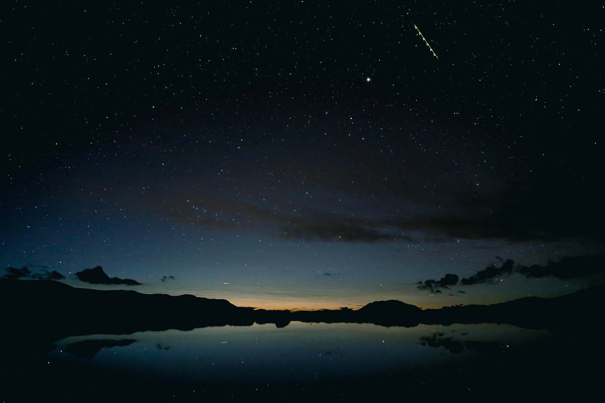 night river under starry night sky aspen